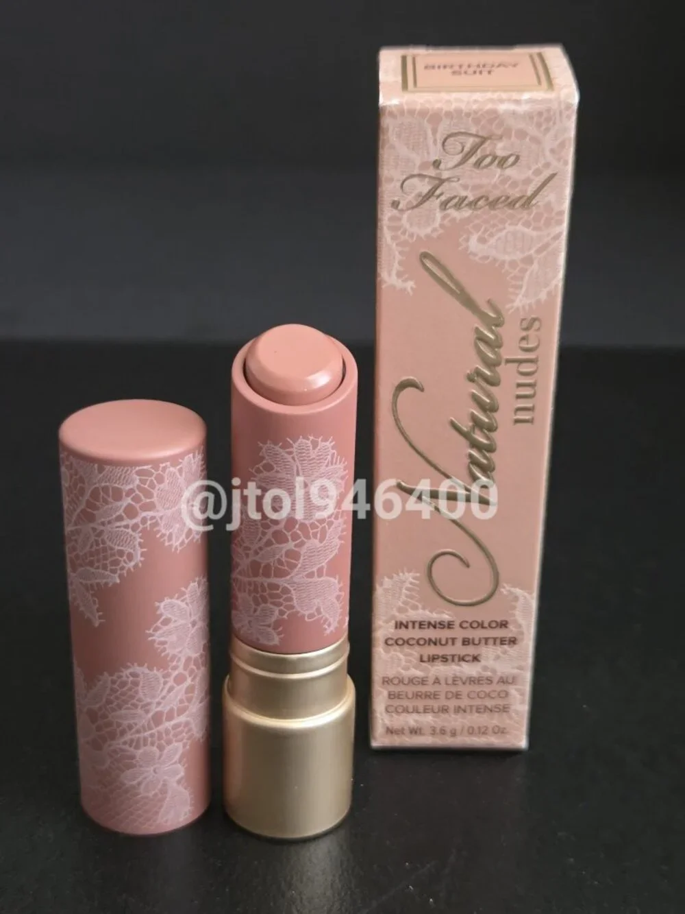 Too Faced Birthday Suit Natural Nudes Lipstick